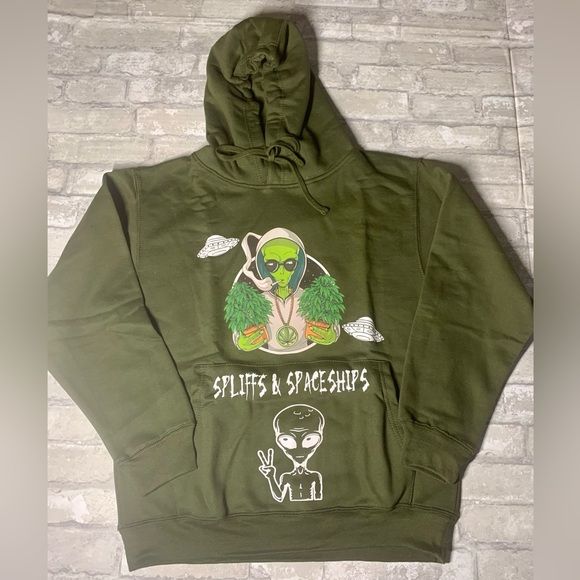 EVOLVE: SPLIFFS & SPACESHIPS CUSTOM HOODIE (UNISEX) - Picture 2 of 10